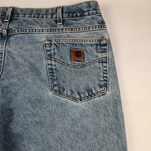 Carhartt Relaxed Fit Medium Wash Denim Jeans Men 44 x 30
